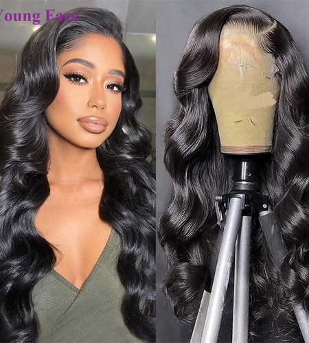 13x4 Lace Frontal Human Hair Wig Reddish Brown - Brown Colored Body