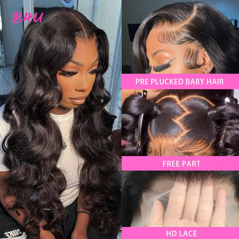 Body Wave Lace Front Human Hair Wig Brazilian 13x4 13x6 HD Lace