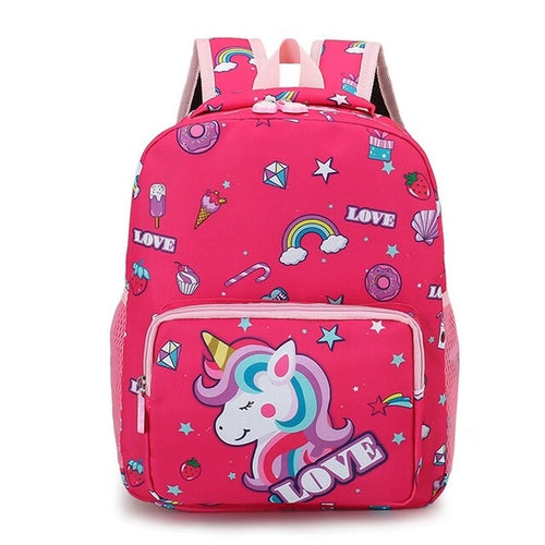 Load image into Gallery viewer, Boy Girl Cartoon Unicorn Schoolbags Large Capacity School Backpack
