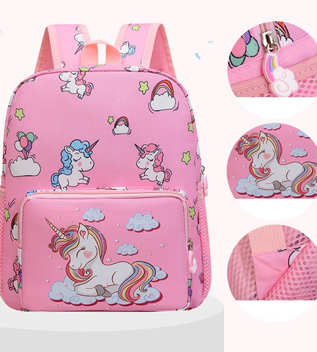 Boy Girl Cartoon Unicorn Schoolbags Large Capacity School Backpack