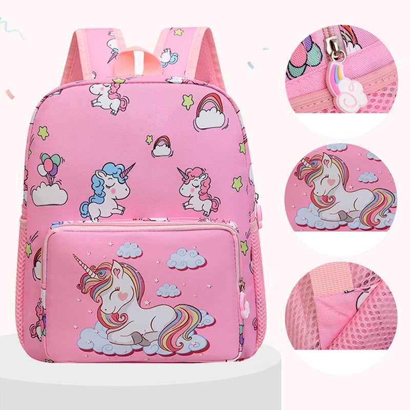 Boy Girl Cartoon Unicorn Schoolbags Large Capacity School Backpack