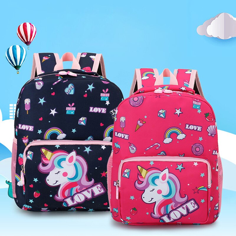 Boy Girl Cartoon Unicorn Schoolbags Large Capacity School Backpack