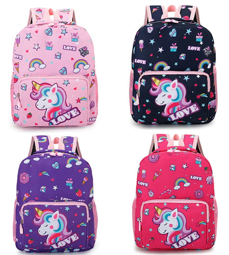 Boy Girl Cartoon Unicorn Schoolbags Large Capacity School Backpack