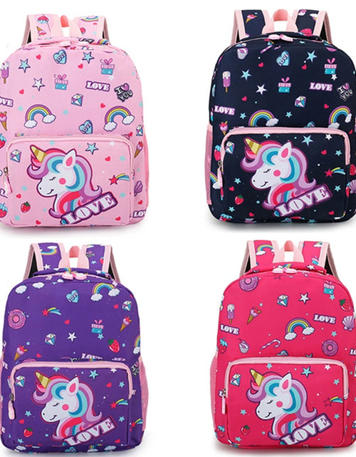 Load image into Gallery viewer, Boy Girl Cartoon Unicorn Schoolbags Large Capacity School Backpack
