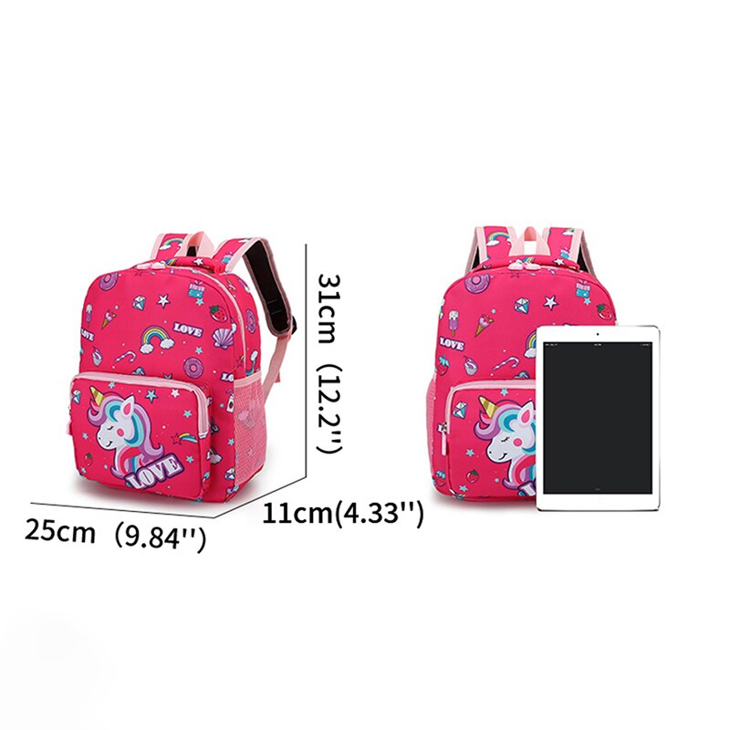 Boy Girl Cartoon Unicorn Schoolbags Large Capacity School Backpack