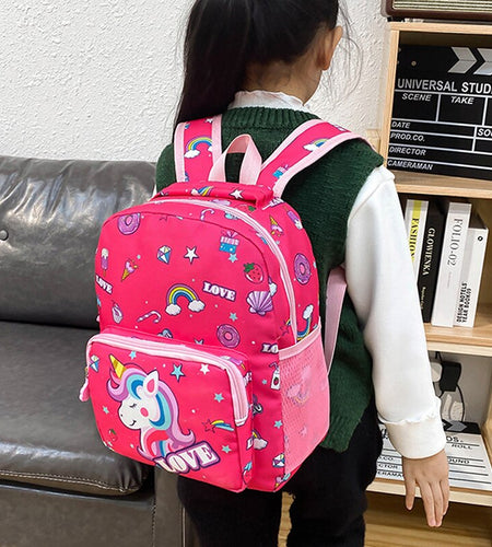 Boy Girl Cartoon Unicorn Schoolbags Large Capacity School Backpack