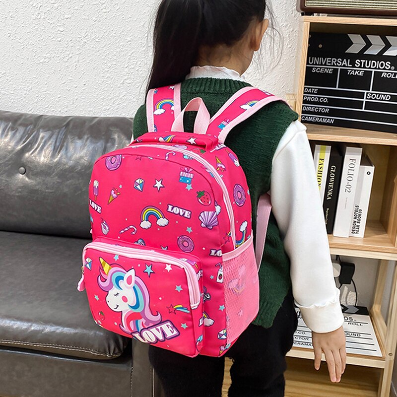 Boy Girl Cartoon Unicorn Schoolbags Large Capacity School Backpack