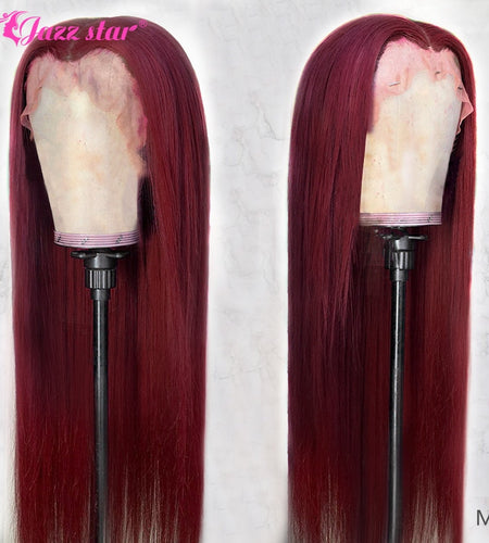 Brazilian Wig13x4 Straight Burgundy Lace Front Wig 99J Lace Front