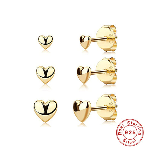 Load image into Gallery viewer, CANNER Aros 18K Gold Plated Earring Set 925 Sterling Silver Small Ear
