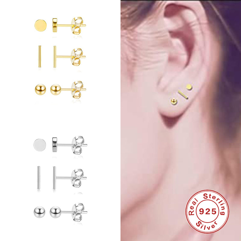 CANNER Aros 18K Gold Plated Earring Set 925 Sterling Silver Small Ear