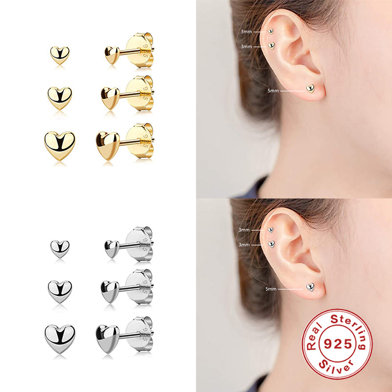 CANNER Aros 18K Gold Plated Earring Set 925 Sterling Silver Small Ear