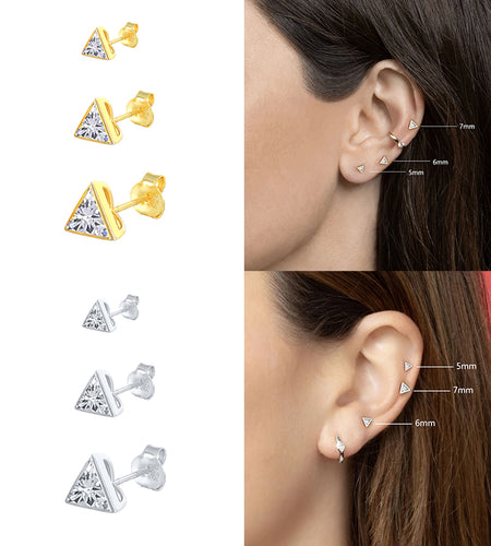 CANNER Aros 18K Gold Plated Earring Set 925 Sterling Silver Small Ear