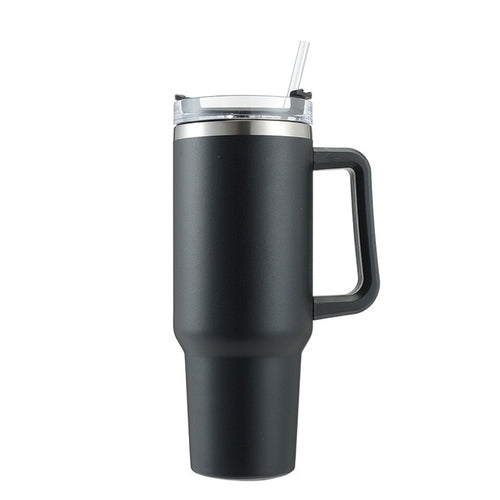 Load image into Gallery viewer, Cafe Insulated Tumbler Straw Stainless Steel Coffee Termos Cup In-car
