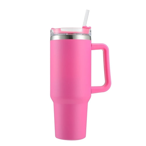 Load image into Gallery viewer, Cafe Insulated Tumbler Straw Stainless Steel Coffee Termos Cup In-car
