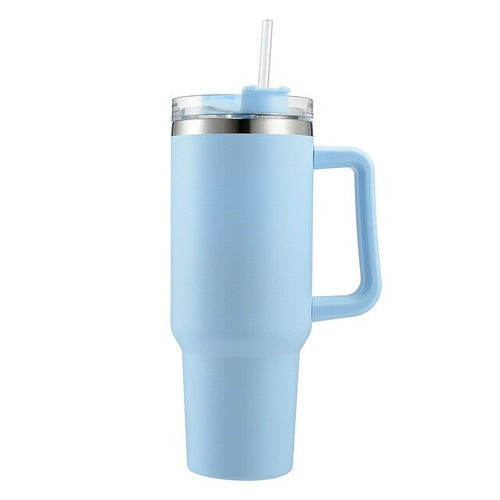 Load image into Gallery viewer, Cafe Insulated Tumbler Straw Stainless Steel Coffee Termos Cup In-car
