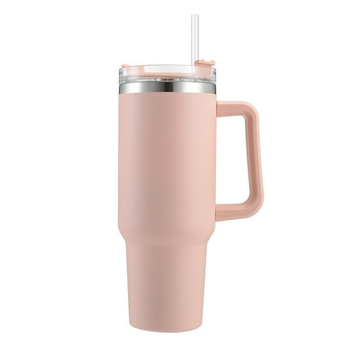 Load image into Gallery viewer, Cafe Insulated Tumbler Straw Stainless Steel Coffee Termos Cup In-car
