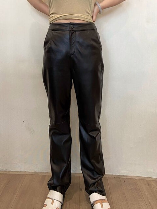 Wear Leather Pants 2021 | Women Leather Trousers Sheepskin - Pants