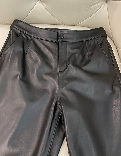 Load image into Gallery viewer, Wear Leather Pants 2021 | Women Leather Trousers Sheepskin - Pants
