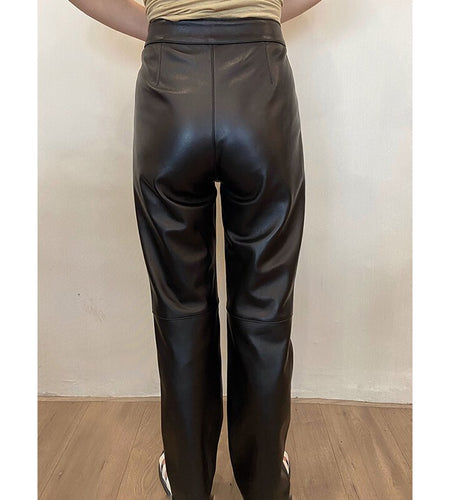 Wear Leather Pants 2021 | Women Leather Trousers Sheepskin - Pants