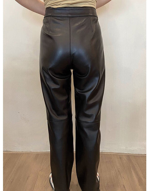 Load image into Gallery viewer, Wear Leather Pants 2021 | Women Leather Trousers Sheepskin - Pants
