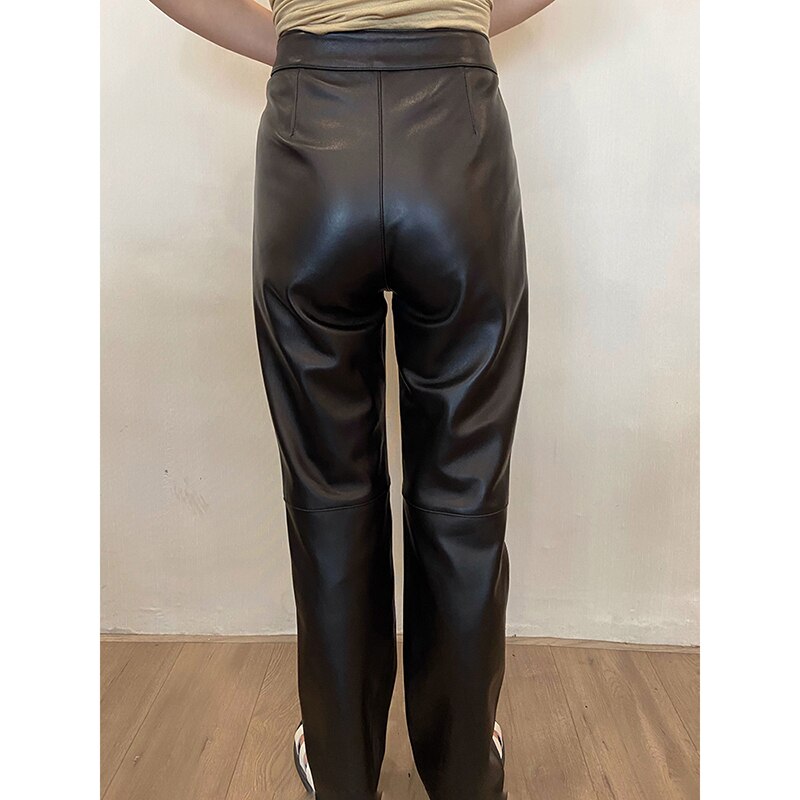 Wear Leather Pants 2021 | Women Leather Trousers Sheepskin - Pants