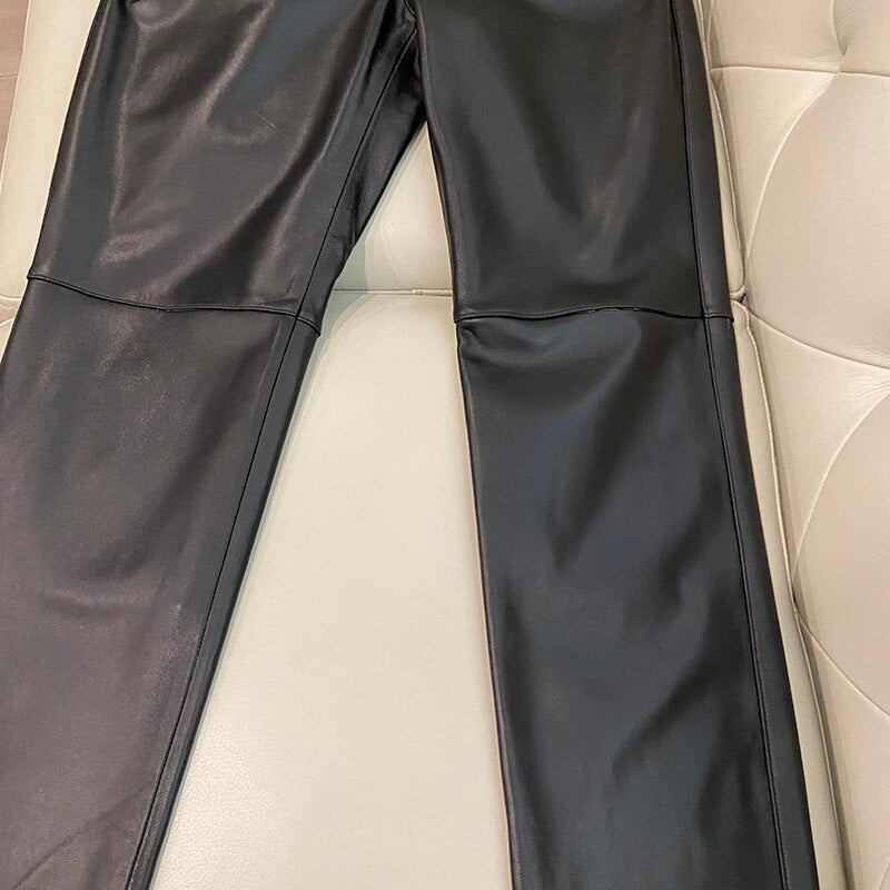 Wear Leather Pants 2021 | Women Leather Trousers Sheepskin - Pants