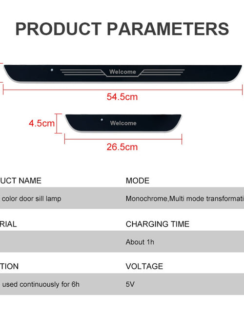 Load image into Gallery viewer, Car Door Sill Lights Welcome Pedal Illuminated Lights Infrared Sensor
