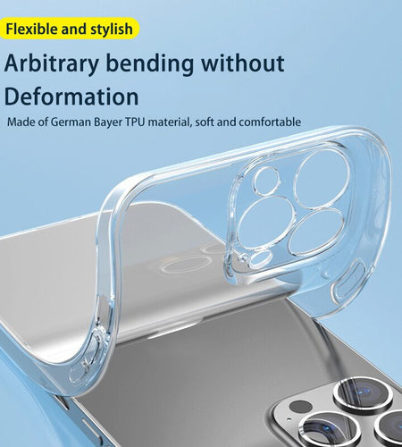 Caso claro do telefone para o iphone 14 12 11 13 pro max caso silicone