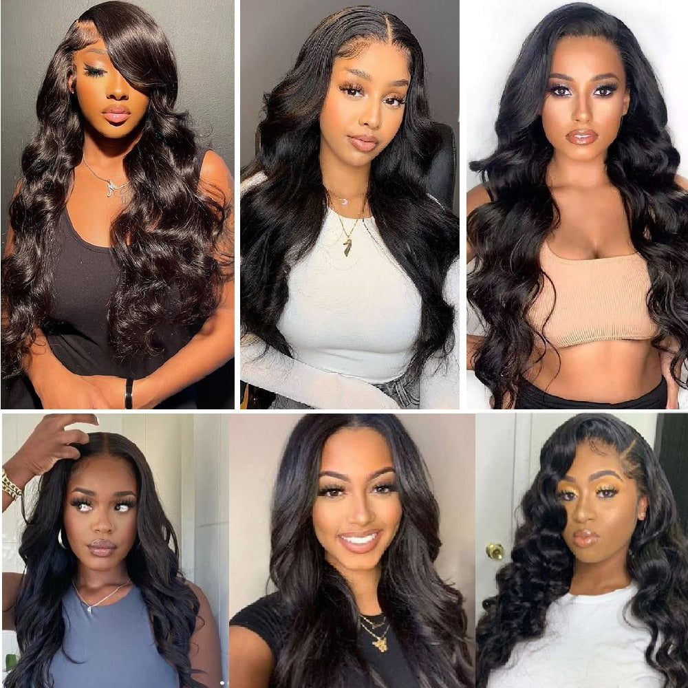 Cheap 30 Inch Wavy Body Wave Lace Front Wig 13x4 HD Transparent Lace