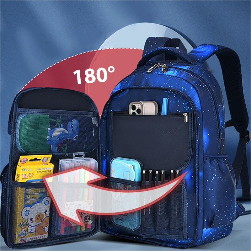 Children School Bags Boys Backpack Kids Primary Orthopedic School