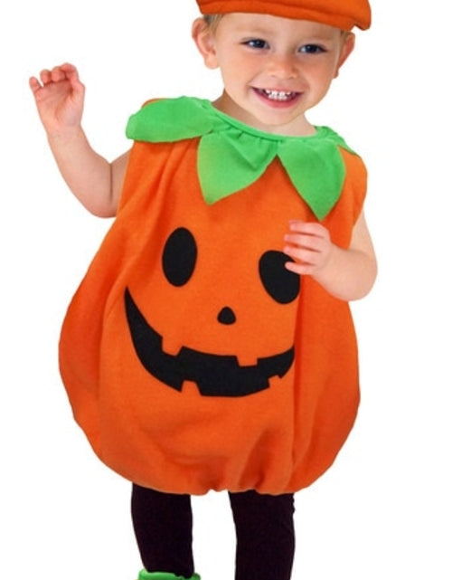 Load image into Gallery viewer, Children&#39;s Halloween Cosplay Costume Toddler Baby Kids Pumpkin Print
