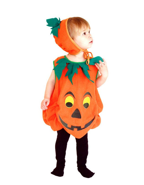 Load image into Gallery viewer, Children&#39;s Halloween Cosplay Costume Toddler Baby Kids Pumpkin Print
