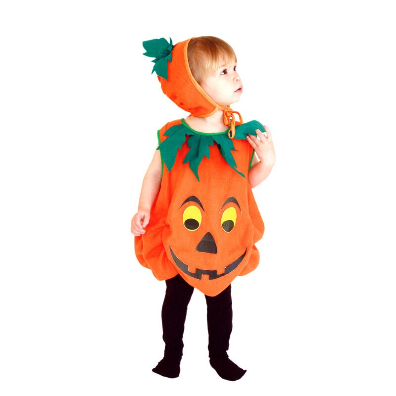 Children's Halloween Cosplay Costume Toddler Baby Kids Pumpkin Print