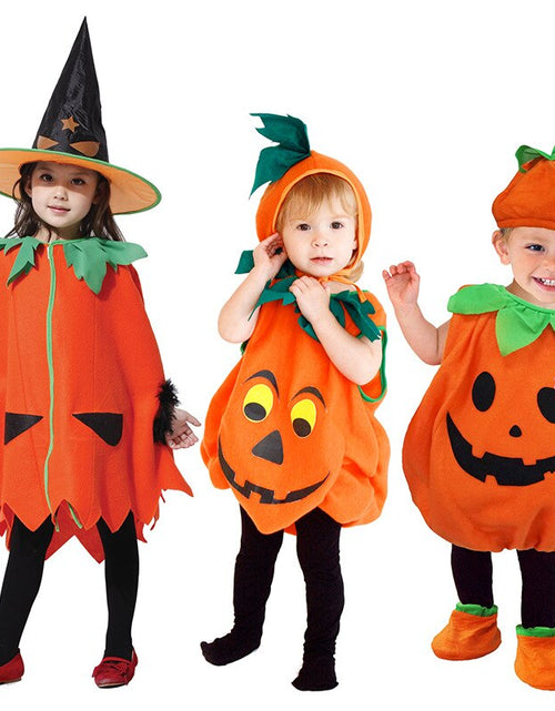 Load image into Gallery viewer, Children&#39;s Halloween Cosplay Costume Toddler Baby Kids Pumpkin Print
