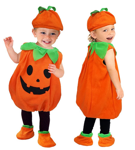 Children's Halloween Cosplay Costume Toddler Baby Kids Pumpkin Print
