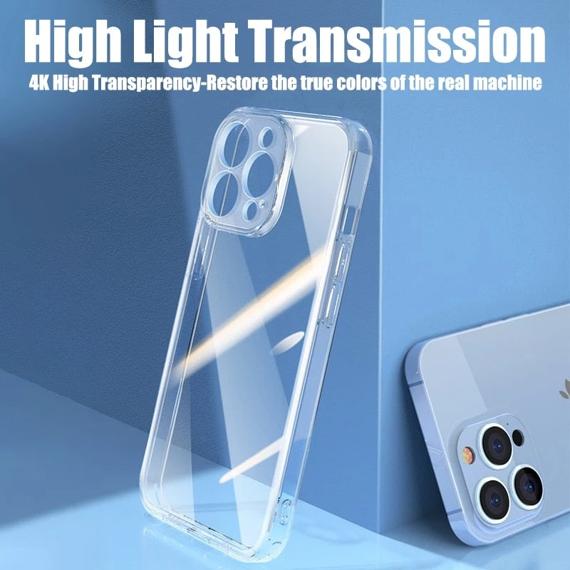 Clear Phone Case For iPhone 12 13 Pro Max Mini Case Silicone Soft