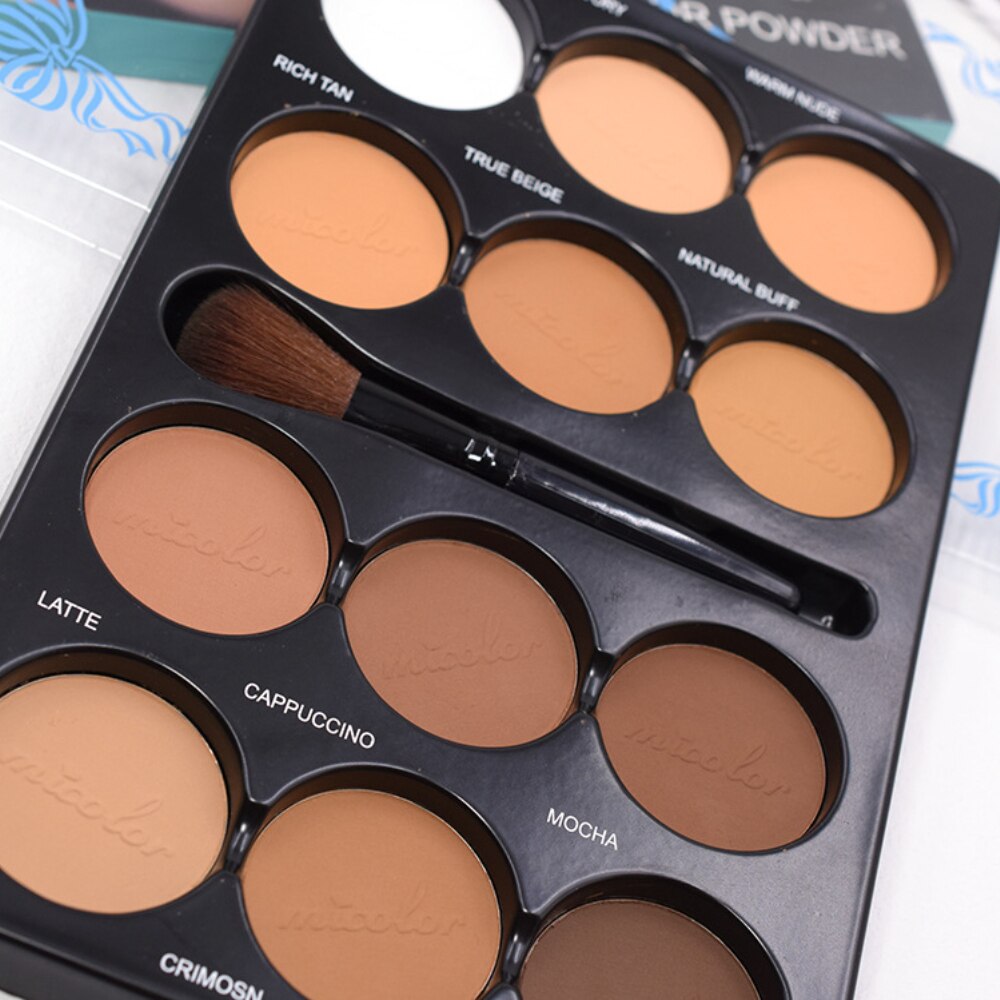 Coffee Color Contour Palette Makeup 12 Colors Long-lasting Matte