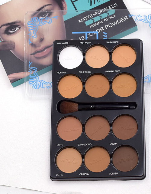 Load image into Gallery viewer, Coffee Color Contour Palette Makeup 12 Colors Long-lasting Matte
