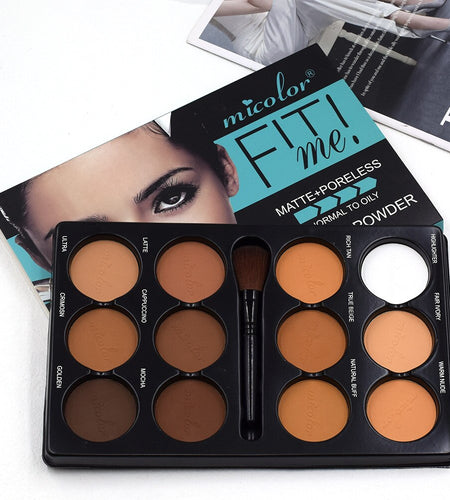 Coffee Color Contour Palette Makeup 12 Colors Long-lasting Matte