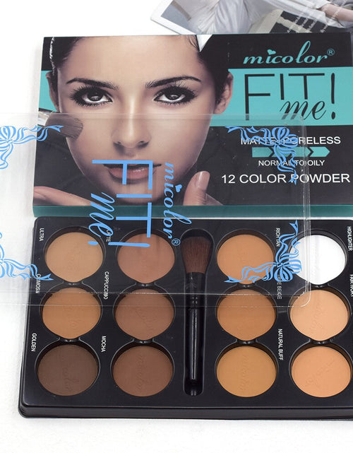 Load image into Gallery viewer, Coffee Color Contour Palette Makeup 12 Colors Long-lasting Matte
