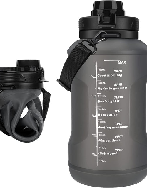 Load image into Gallery viewer, Collapsible Water Bottle, 2l/64oz Large Capacity With Straw Half
