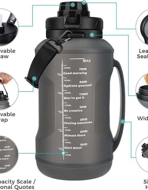 Load image into Gallery viewer, Collapsible Water Bottle, 2l/64oz Large Capacity With Straw Half
