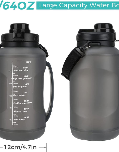 Load image into Gallery viewer, Collapsible Water Bottle, 2l/64oz Large Capacity With Straw Half
