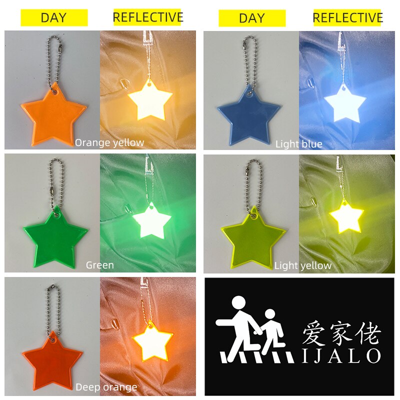 Colorful Star Reflective | Star Reflector Keychain | Night Reflector