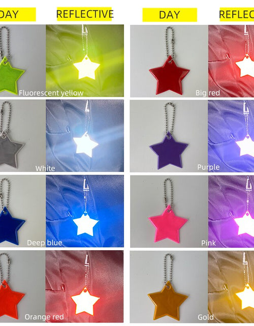 Load image into Gallery viewer, Colorful Star Reflective | Star Reflector Keychain | Night Reflector
