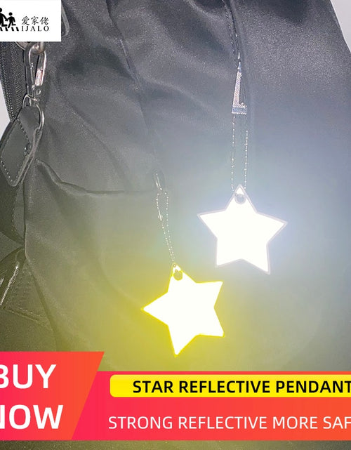 Load image into Gallery viewer, Colorful Star Reflective | Star Reflector Keychain | Night Reflector
