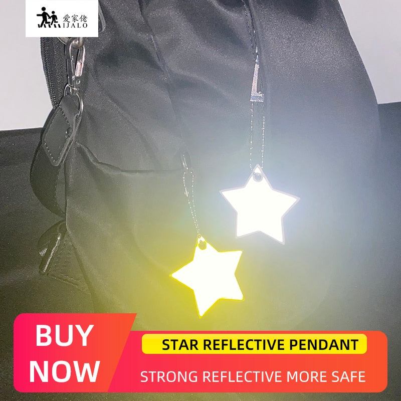 Colorful Star Reflective | Star Reflector Keychain | Night Reflector