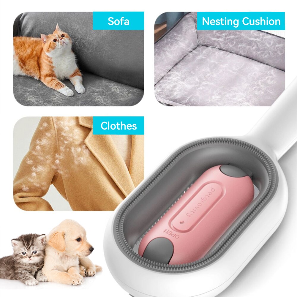 Creative Update Cat Dog Grooming Comb With Water Tank Double Sided