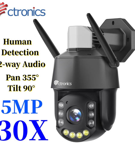 Ctronics 30x Zoom Camera Wifi Outdoor 5mp Ptz Auto Cruise Ip Camera
