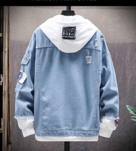 Mens Denim Streetwear Jacket | Denim Jacket Men's Winter | Men's